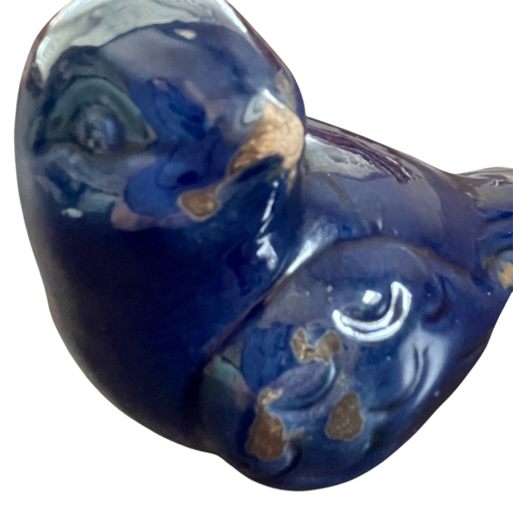 Blue Ceramic Bird Figurine - Picture 5 of 8